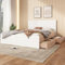 Dolamaní Doppelbett 180x200 cm in Eiche Weiß Ohne Matratze, Modernes Bett mit 2 Stauraum Bettkästen, Bettgestell mit Stabile Lattenrost, Boxspringbett (Weiß Ohne Nachtkommoden)