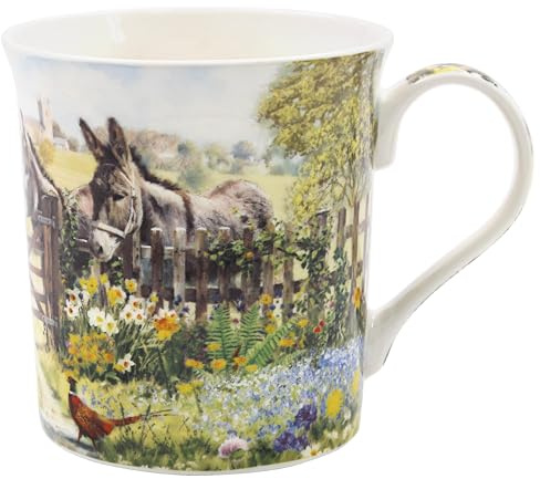 The Leonardo Collection Donkey Mug Macneil Studios, Tea and Coffee Mugs for Hot Drinks | Fine China Printed Mugs for Kitchen & Home | Reusable Ceramic Cups for Every Occasion | Gifts for Women & Men