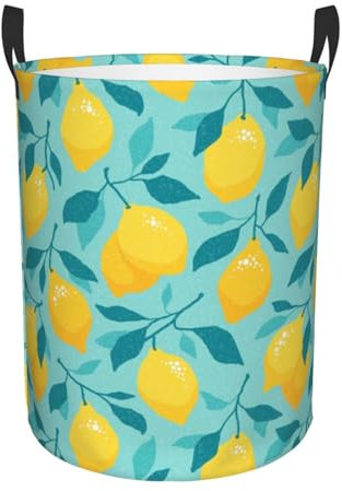 Cesto Para La Colada Fruta Del Limón Plegable Lavandería Cestas Multifunción Cestas Ropa Sucia Para Lavadero Hotel Sala 40X50Cm