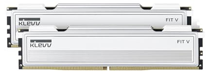 KLEVV FIT V 32 Go (2x16 Go) DDR5 Gaming RAM 6000MHz PC5-48000 Non tamponné Non ECC 1,35 V CL28 Kit de modules mémoire — Jouez Plus Vite avec Un CL28 Ultra Bas