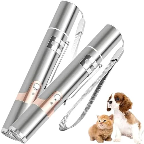 Cat & Moustache – Un Pointeur Laser Chat 7 en 1 Design, Jouet Interactif pour Chat, Stimule Instinct Naturel et Favorise Activité Physique avec 3 Modes d’Éclairage – Laser Rechargeable par Prise USB