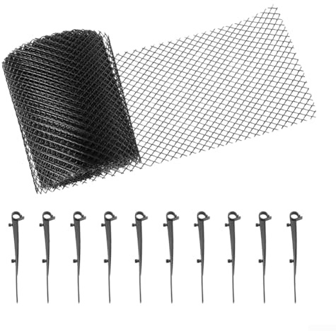 ZMdooreasy Plastic Gutter Guards Mesh With Clips For Effective Leaf And Twig Protection, Anti Clogging Filter Screen For Residential And Commercial Gutters(15cm*6m)