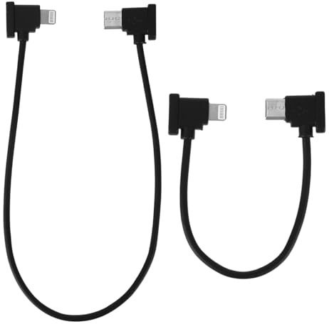 BTFO 2pz USB-C a iOS Cavo Telecomando per DJI RC-N1/N2/N3, 15cm & 30cm Cavo Dati Compatibile con DJI Neo Serie Mavic 3 Mavic Air 3S 3 2S 2 Drone Controller Collegare per iPhone iPad