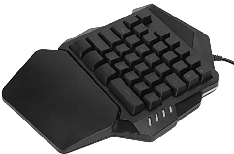 Semme Tastiera da Gioco con una Sola Mano con Retroilluminazione RGB, Tastiera Meccanica Ergonomica e Portatile a 35 Tasti, Facile Plug and Play per Giochi e Digitazione