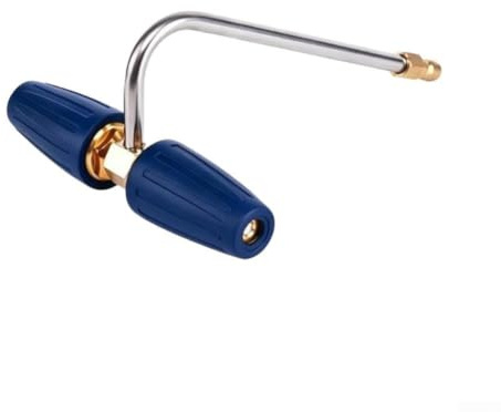 Nettoyeur de gouttière pour nettoyeur haute pression avec 2 buses rotatives en laiton, compatible avec barre télescopique, efficace