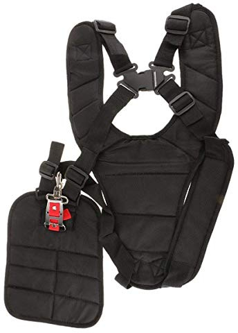 Dunhil Black Comfort Padded Belt Double Shoulder Strap, Trimmer Shoulder Strap for Trimmers Brushcutters Strimmer Harness, Garden Brush Cutter Lawn Mower Nylon Belt fit for Brush Cutter Trimmer Kit