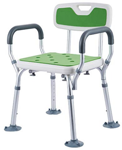 Non-Slip Bath/Shower Stool Ergonomic Bathtub Seat Shower Lift Chair with Backrest Safety Handle to Sitting in Bathroom for Elderly Disabled Adults