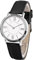 Zeit-Bar Funk-Armbanduhr Damen, Edelstahlgehäuse, Leder-Uhrband