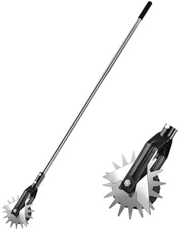 BARAYSTUS Rollschneider, Stahl, 148 cm, 3 Höhen, Manuell, Rasenkanten-Schneider, Edger