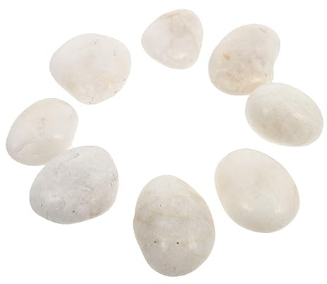 TOYANDONA 8pcs Hand-Painted Stones for Painting Rocks Outdoor DIY Creative Pebbles