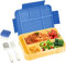 iNeibo Bento Box Lunch Box, 1330ML Bento Box for Kids Children with 6 Compartments Cutlery Set, Leak Proof Lunch Box for Kids Adults, Snack Box for School Kindergarten,Nursery, Office