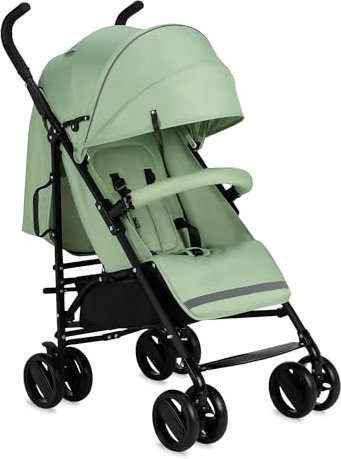MoMi AKIRA Kinderbuggy Kinderwagen ab 6 Monaten (bis 15 kg), verstellbarer 5-Punkt-Sicherheitsgurt, Babytasche, Einkaufskorb, Regen- und Insektenschutz.