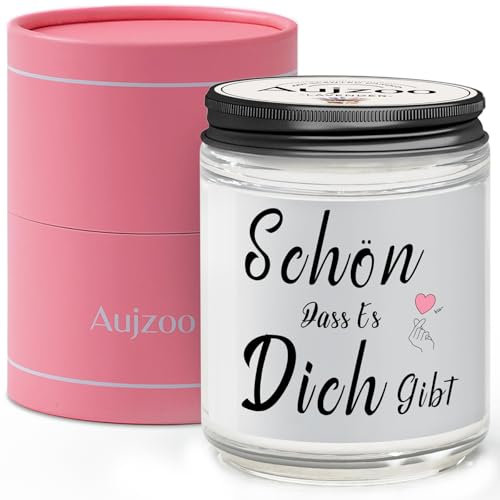 Aujzoo Geschenke für Frauen, Geburtstagsgeschenk für Frauen, Dankesgeschenke für sie und ihn, Geschenke für Freunde Schwestern Tochter Oma-Lavendelduftende natürliche Sojawachskerzen 7OZ