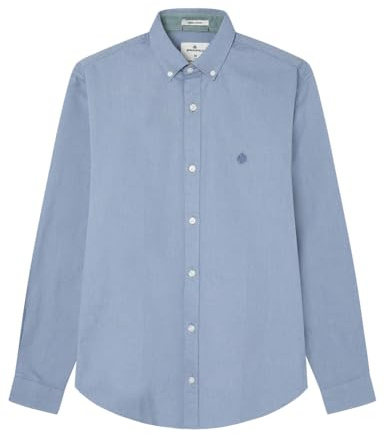 Springfield Camisa Oxford LS Solid Color, Azul Horizonte, M para Hombre
