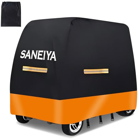 Mobility Scooter Covers for Outside Storage, 210D Oxford Dual Color Patchwork Logo Rain Cover Waterproof, Elastic Strap and Reflective, 3 Buckles with Storage Bag (140 * 66 * 91cm) (140x66x91)