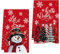 Geschirrtuch Weihnachten, 2 Stück Weihnachts Geschirrtücher, Küchentücher Weihnachten, 18 x 26 Zoll Weihnachtsgeschirrtücher Niedlich Weihnachtsgeschirrtuch für Weihnacht Haushaltswaren (Rot)