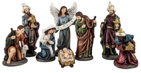 Inmaculada Romero IR Misterio Belén Nacimiento 8 Piezas 22 cm. clásico Figuras Navidad Niño Jesús Virgen María San José