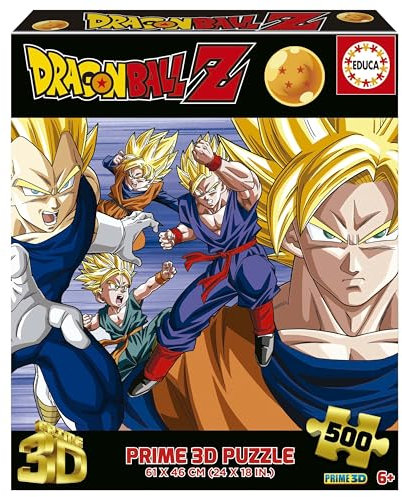 Educa Dragon Ball Prime 3D Prime Lenticular Puzzle, 500 Pieces, 61 x 46 cm, Ages 11+ (20274)