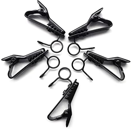 Geavonyg 5pcs Microphone Clift De Revers Clips Clips Collier Remplacement Tie Clamp Iron Iron Portable Écouteurs Microphones pour Le Collier De T-Shirt