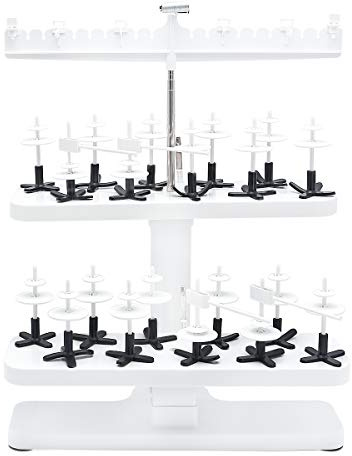 SewTech 20 Spool Thread Stand for Embroidery Machine Sewing Quilting Serger Machine, Height Adjustable Cone Thread Holder for Smoother Feed, Large Spool Holder for Brother Singer Babylock Bernina etc