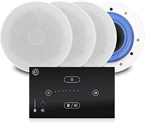 Systemline E50 Bluetooth Ceiling Speaker Kit - Wireless 4x ESCS5 Speakers for Seamless Audio Experience at Home, 160-200W Output