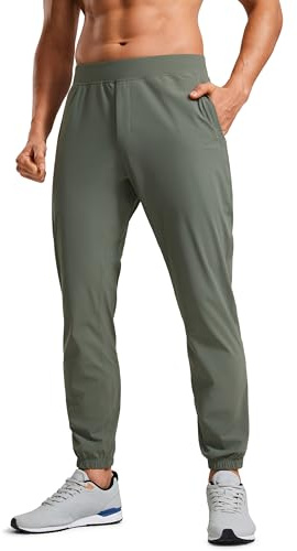 CRZ YOGA Joggers Deportivos 74 cm | Toque Refrescante, Ligero, Secado Rápido, Running, Tobillos con Cremallera, Bolsillos, Pantalón Chandal para Hombre