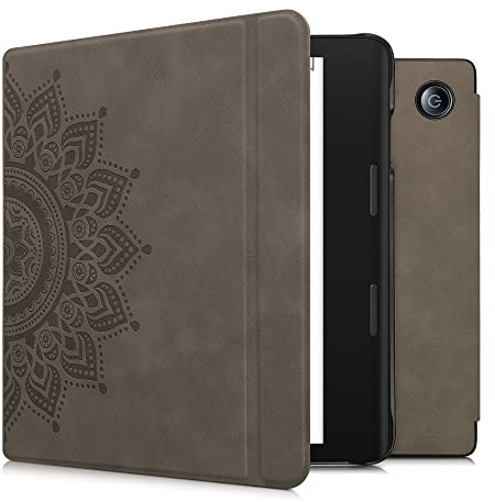 kwmobile Schutzhülle für Tolino Epos 3 Hülle - eReader Case aus Kunstleder mit Auto Sleep Funktion - Aufgehende Sonne mit Grau