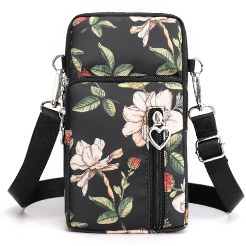 DuoLmi Crossbody Bags for Women, Waterproof Phone Pouch Wrist Bag Zipper Phone Bag Small Handbag Crossbody Shoulder Bag Compatible with iPhone 15 Pro Max/15/14/13/12/11 Samsung Galaxy S23 S22