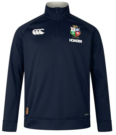 Canterbury Men's Official British & Irish Lions Quarter-Zip Fleece | Rugby Jacket | Thermal Regulation, Dark Sapphire, M
