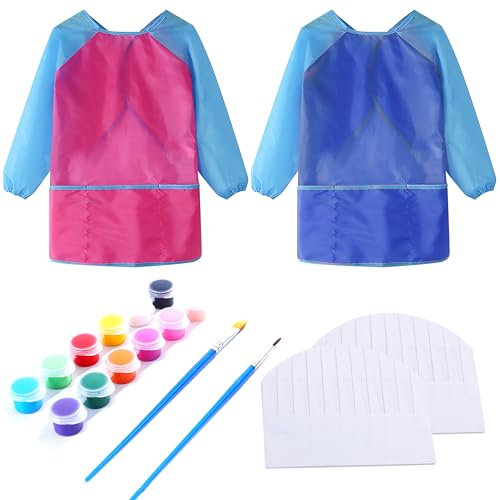 FZSECRIU 2 Stück malerkittel kind 7-12 jahre,malerkittel schule 1. klasse,malkittel kinder 10 bis 12 jahre,malkittel schule,malkittel kinder 8-10 jahre,malschürze kinder grundschule