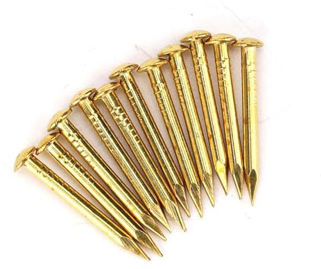 Fabater Chiodi in Ottone 100 Pezzi Chiodi a Testa Tonda 4 Stili Audaci Casa di (22 mm di Lunghezza Ispessito)