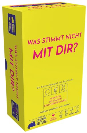 Exploding Kittens, was stimmt Nicht mit dir?, Partyspiel, Kartenspiel, 2+ Spieler, ab 16+ Jahren, 15 Minuten, Deutsch
