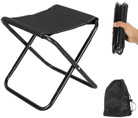 Yunlaishaocer Campinghocker Faltbar,30cm Tragbarer Klapphocker mit Tragetasche,Lastung 150 kg,Campinghocker,Campinghocker für Angeln, Reisen, Garten, Strand, Wandern, Grillen