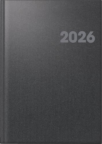 BRUNNEN Buchkalender Mod. 763 '26 | A4, Kunststoff, vulkanschwarz