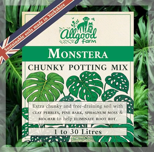 Allgood Farm Monstera Soil - Chunky Aroid Potting Soil Mix for Swiss Cheese Plant, Deliciosa, Albo (15 Litres)