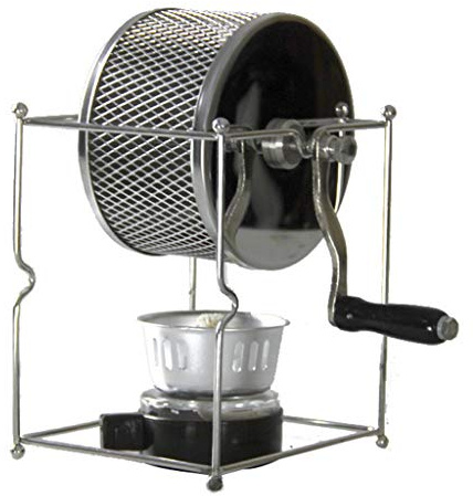 Tostador manual de granos de café de acero inoxidable con manivela