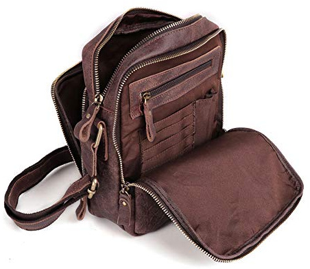BAIGIO Borsello Uomo Pelle Vera Borsa a Tracolla Piccolo Vintage Borselli da Uomini Borse a Spalla