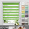 Allesin Doppelrollo Klemmfix ohne Bohren & mit Bohren, Duo Rollos für Fenster und Tür, Klemmrollo Fensterrollo lichtdurchlässig, Sichtschutz und Sonnenschutz, 60x130cm (BxH), Grün