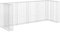 vidaXL Gabione Mülltonnenbox für 4 Mülltonne Gabionenwand Gabionen Mülltonnenverkleidung Müllbox Verzinkter Stahl 320x100x120cm Silbern