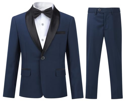 Sliktaa pojkar tvådelad kostym sjal en knapp bröllop bankettklänning gentleman elegant och bekväm