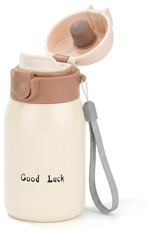 Akozon 200ML Insulated Water Bottle - Mini Stainless Steel Thermal Tumbler Travel Mug - Double Wall Small Vacuum Cup for Hot & Cold Drinks, Office, Outdoor Use