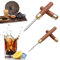 WUDQIJI Lot de 2 pics à glace en acier inoxydable - Manche en bois - Couteau à thé Puer Puerh - En acier inoxydable - Pour cuisine, bar, barman, pique-nique
