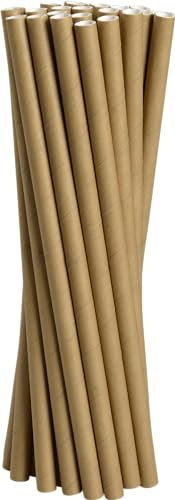 ABENA Gastro Brown Paper Straws | Pack of 100 | Biodegradable Drink Straws