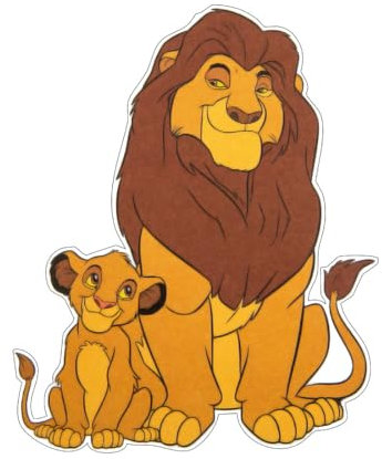 Sagoma figura in legno Re Leone grandezza Altezza naturale con Piede Autoportante Ideale per Compleanni Feste Ed Eventi Realizzato in legno Resistente Made in Italy