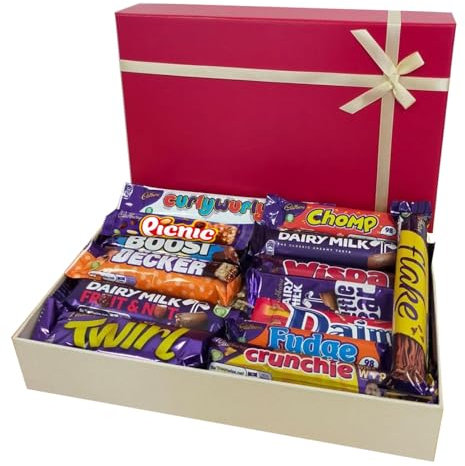 Chocolate Gift Box - Full Sized Bars - Perfect Chocolate Hamper - Last Minute Gifts - For Kids - Him and Her All Occasions Fathers Day
