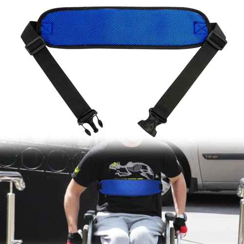 YIZWINS Cinturón Abdominal de seguridad Silla de Ruedas, Cinturon Silla de Ruedas, Correas Seguridad Silla Ruedas, Correa de Regazo para Silla de Ruedas