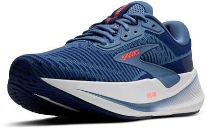 Brooks Men’s Revel Max Neutral Running & Walking Shoe - Beacon Blue/Moonlight/Orange - 11.5 Medium