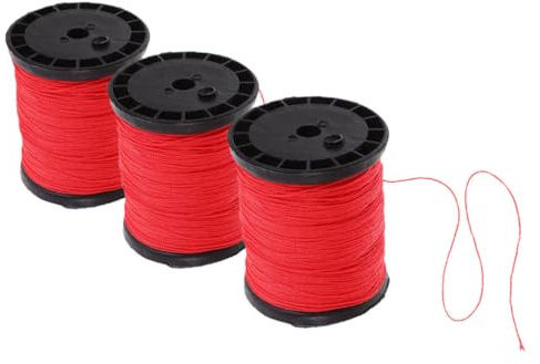 DECHOUS 3rolls Nylon Construction String High-strength Masonry Line for Building Projects Twisted Nylon Cord for Bricklaying Fencing Construction