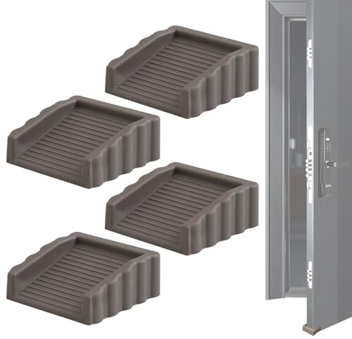 Ihdjasg Tope de puerta estable – Tope de goma para puerta, cuña antideslizante de 4 unidades, cuña de sujeción de doble cara para apartamento, casa y habitación de hotel