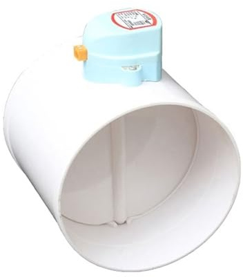 HAZEK 75/110/160/200mm Electric Damper Check Valve PVC Plastic HAVC Air Duct Volume Control Valves for Ventilation Pipe 220V 12V 24V Catholic(75mm,12VDC)
